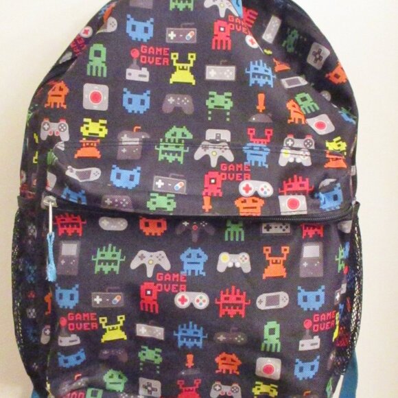FAB Starpoint Backpack, Black with Gamer Video Game Print, School, Travel - Picture 2 of 12